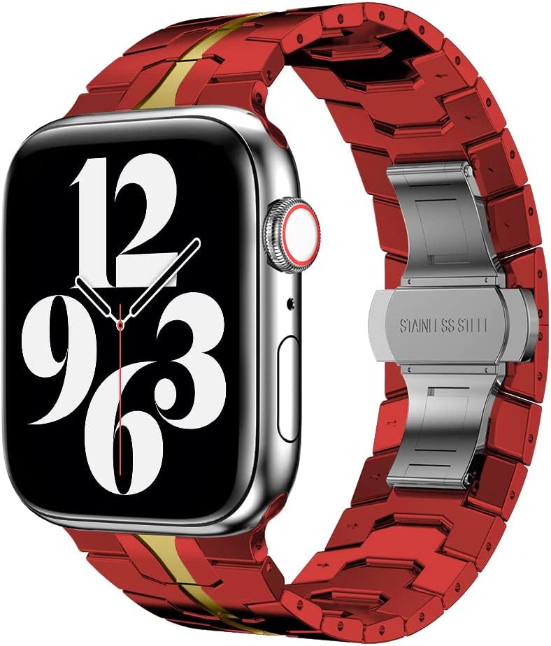 ANYE Kompatibel mit Apple Watch Armband 41mm 40mm 38mm, Armband Apple Watch Series 8 Series 7 Edelst
