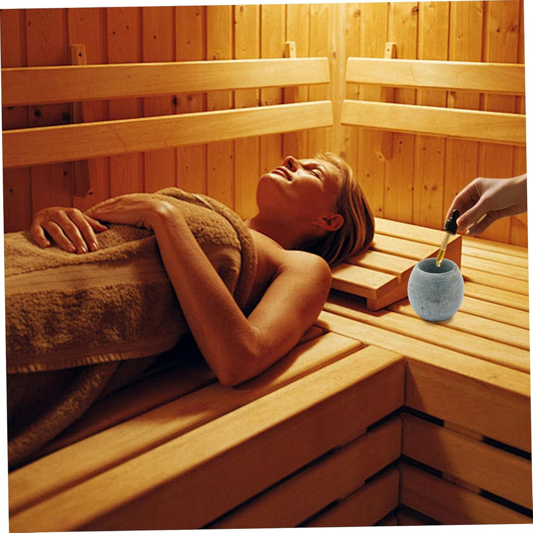 Saunazubehör, 7, 6 cm grosser natürlicher Aromatherapie-Steindiffusor für ätherische Öle, entspannen