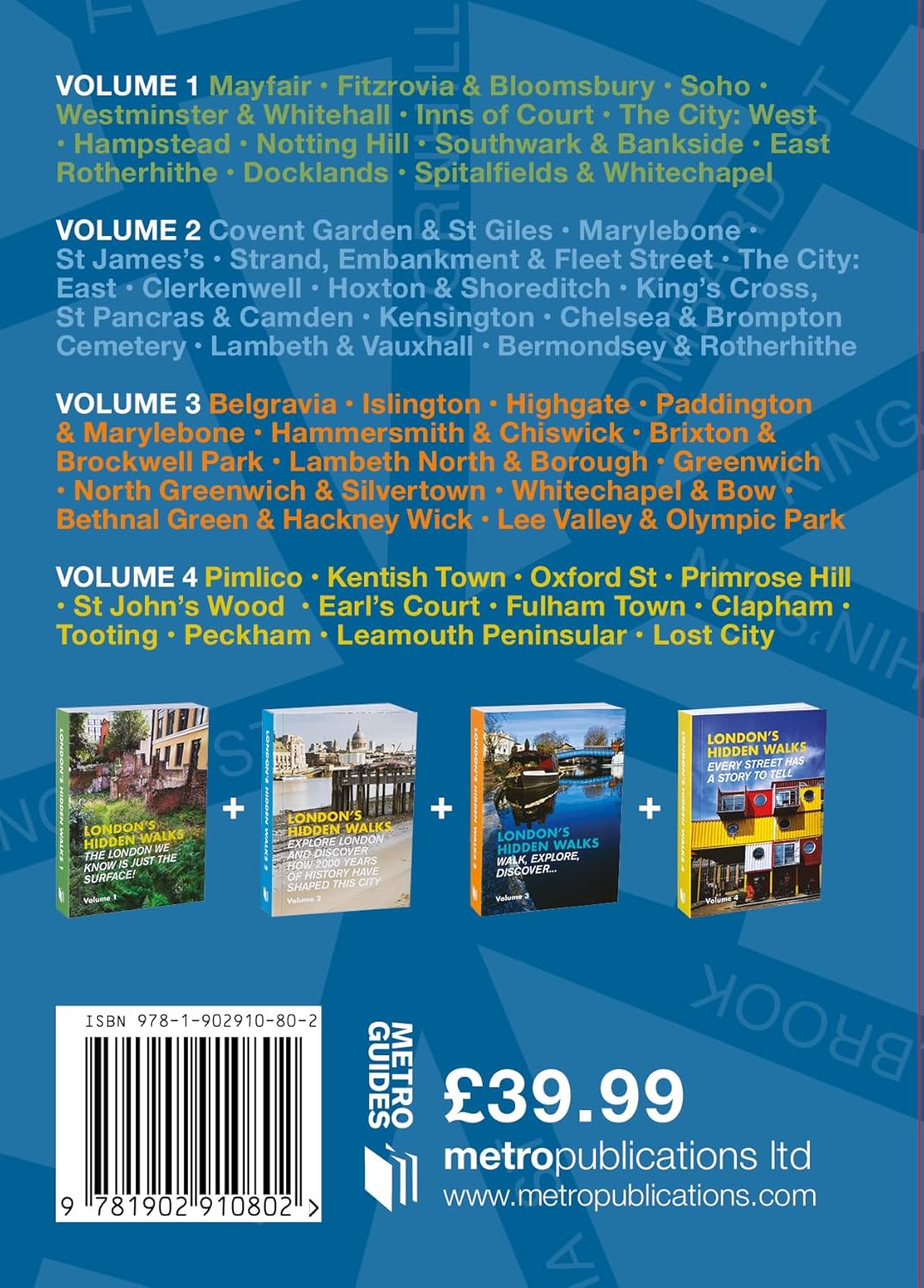 London's Hidden Walks: Volumes 1-4, Taschenbuch