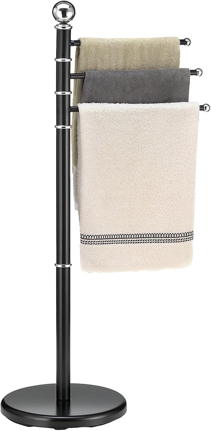 IDIMEX Handtuchhalter Petra Handtuchständer Badetuchständer mit 3 beweglichen Handtuchstangen, Metal