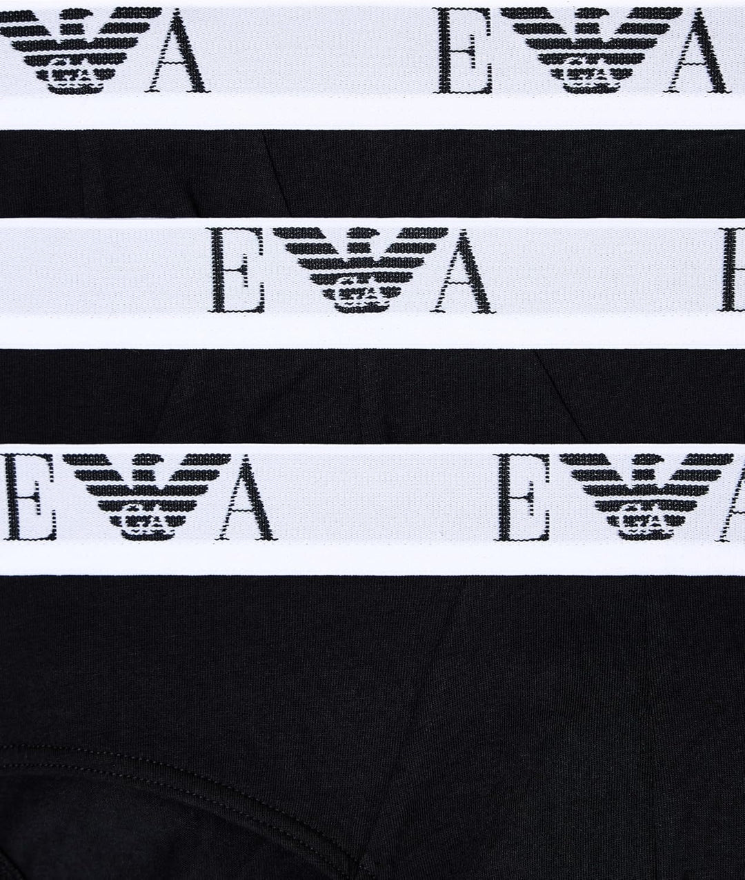 Emporio Armani Herren Bold Monogram 3-Pack Brief Slip S Schwarz/Schwarz/Schwarz, S Schwarz/Schwarz/S