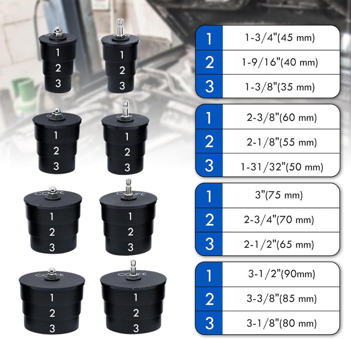 CCLIFE 9tlg Turbolader Ladeluft System Adapter Satz Ladeluftkühler Abdrücksatz Prüfwerkzeuge für