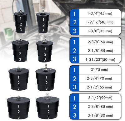 CCLIFE 9tlg Turbolader Ladeluft System Adapter Satz Ladeluftkühler Abdrücksatz Prüfwerkzeuge für