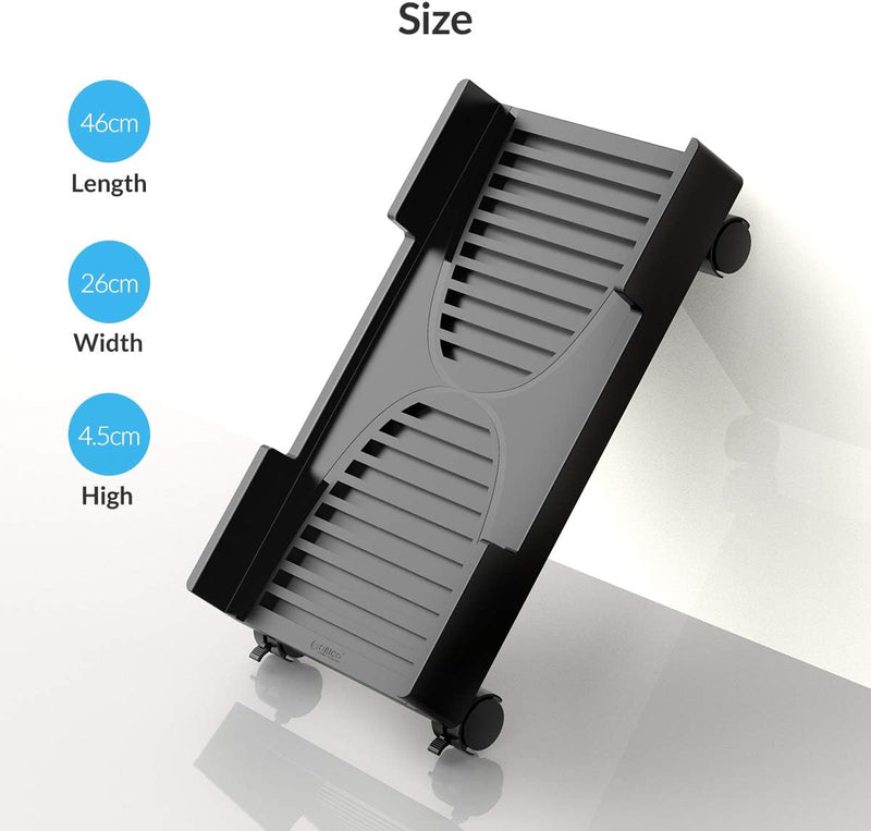 ORICO CPU Ständer Computer Tower Ständer Universal CPU Halterung mit 2 Feststellrädern und 2 Lenkrol