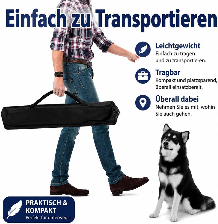 Agility-Trainingsset für Hunde, Hindernisset mit Slalomstangen, Hundesport-Ausrüstung, für Grosse un