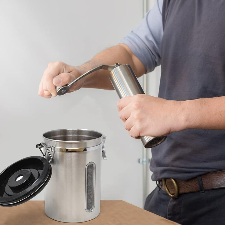 joeji's Kitchen Kaffeedose Luftdicht 1,8L - Kaffeebohnen Behälter aus Edelstahl - Vakuum Aromadicht