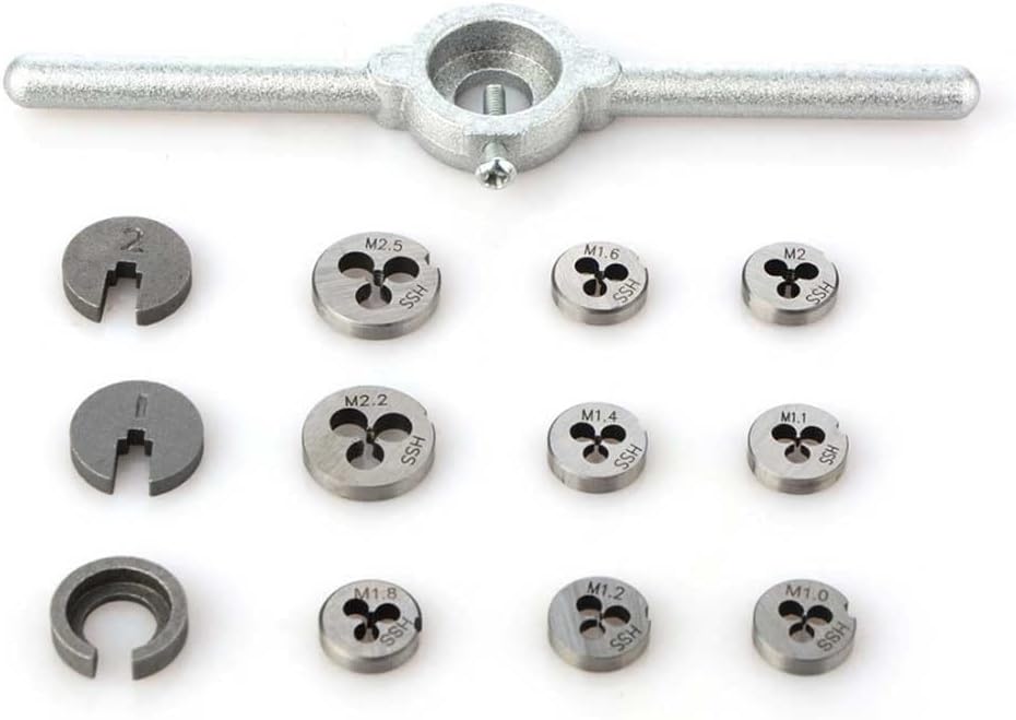 31 Stück M1-M2.5 HSS metrisches Gewindebohrer und Schneideisen-Set, Gewindebohrer, Gewindebohrer, Mi