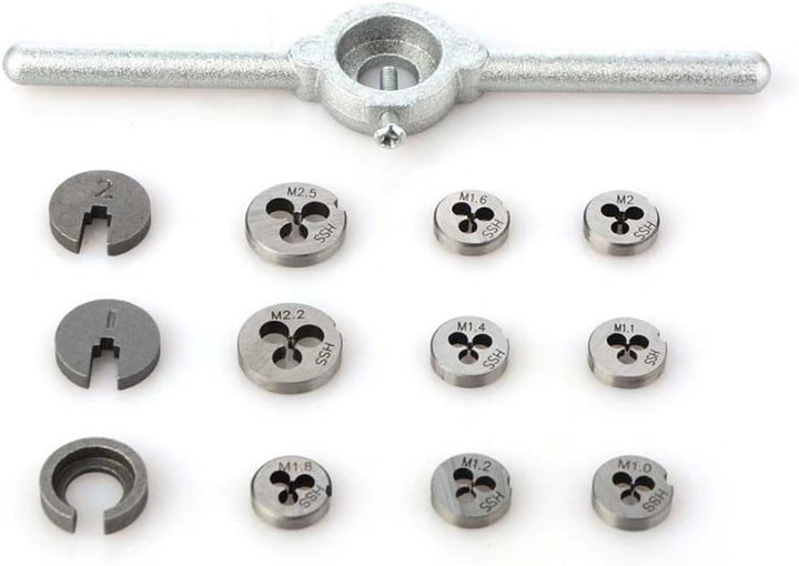 31 Stück M1-M2.5 HSS metrisches Gewindebohrer und Schneideisen-Set, Gewindebohrer, Gewindebohrer, Mi