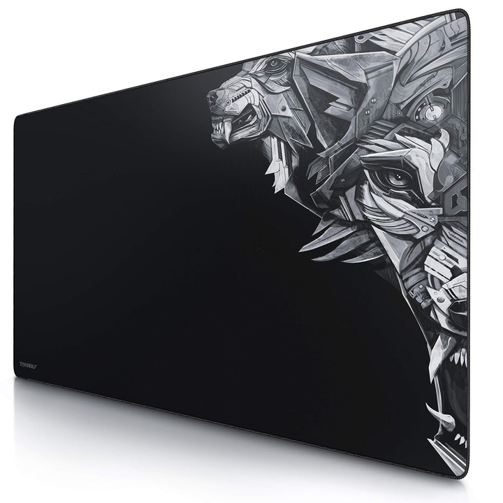 CSL - Übergrösse Mauspad Gaming Titanwolf 1200x600mm - XXXL Mousepad gross mit Motiv - Tischunterlag