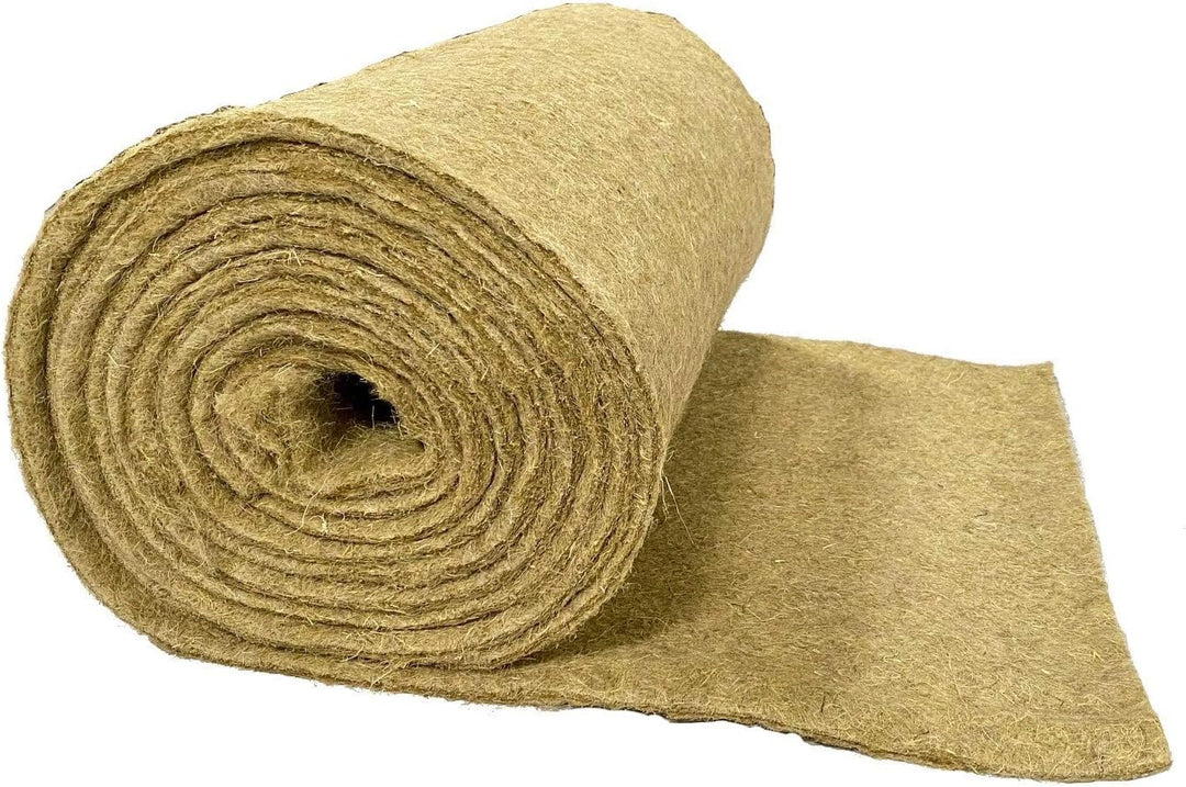 Nagerteppich 100% Hanf Meterware 1,20 m x 5 m x ca. 1 cm Dick Nagermatte Hanfmatte für Kaninchen Mee