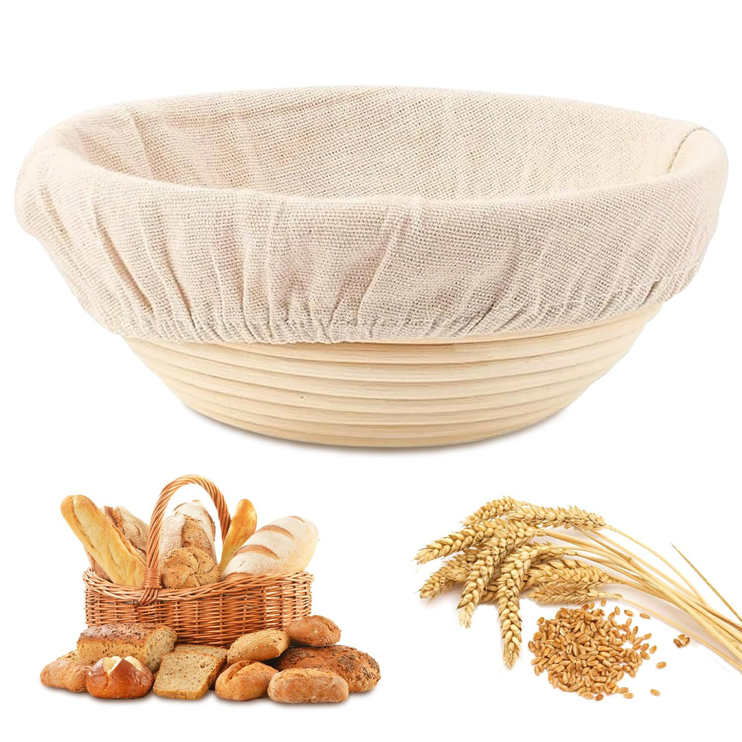 Brotgärkörbe, Banneton-Korb, Sauerteig-Gärkörbe, Gärkörbe mit Einlagen, für professionelle und priva
