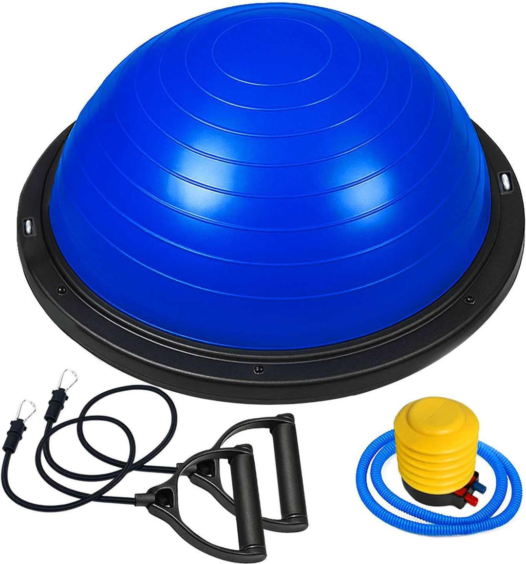 OcioDual Bos Balance Ball 58cm Blau Balance Fitness Trainer Up AntiRutsch Halbkugel Halbball mit Wid