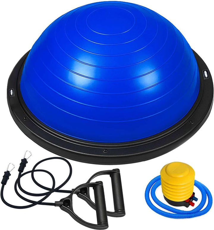 OcioDual Bos Balance Ball 58cm Blau Balance Fitness Trainer Up AntiRutsch Halbkugel Halbball mit Wid