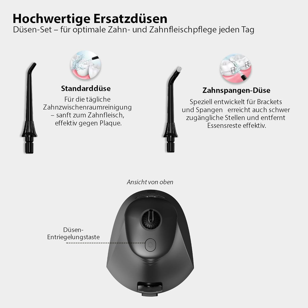 Tristan Auron Business Class Set – Schallzahnbürste & Projet Munddusche – 2 Bürstenaufsätze, 2 Ersat