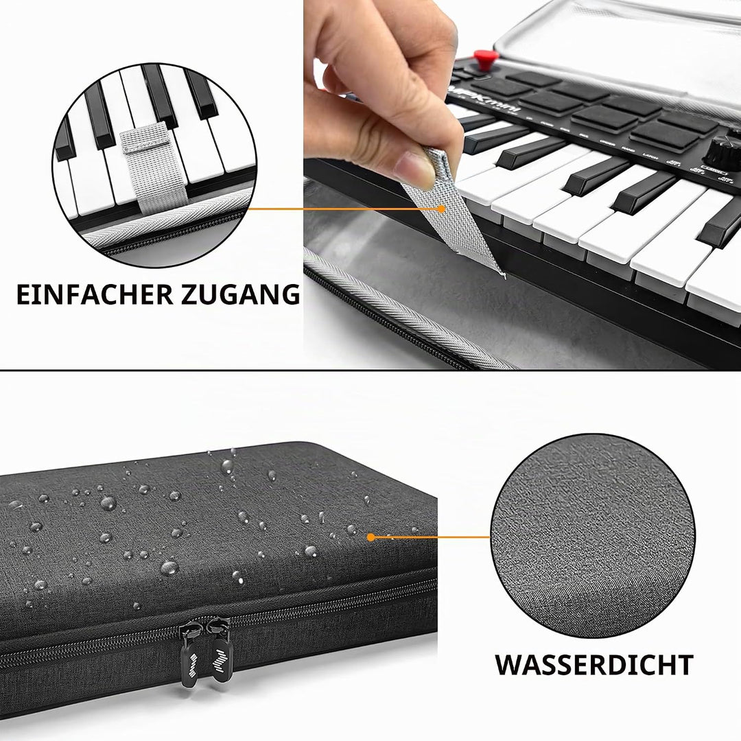 Musiin HardShell Keyboard Case for AKAI Professional MPK Mini MK3 MIDI Controller Cover (Grey), Grey