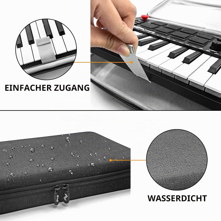 Musiin HardShell Keyboard Case for AKAI Professional MPK Mini MK3 MIDI Controller Cover (Grey), Grey