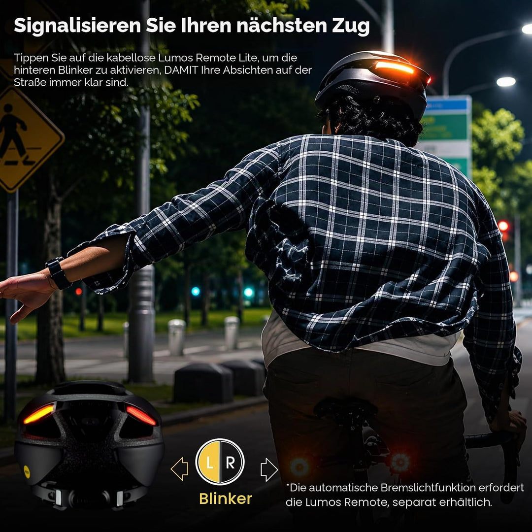 Lumos Ultra Smart-Helm | Fahrradhelm | Vorder- und Rücklicht (LED) | Blinker | Bremslichter | Blueto