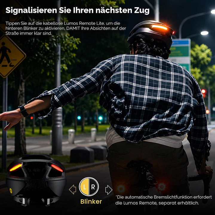Lumos Ultra Smart-Helm | Fahrradhelm | Vorder- und Rücklicht (LED) | Blinker | Bremslichter | Blueto