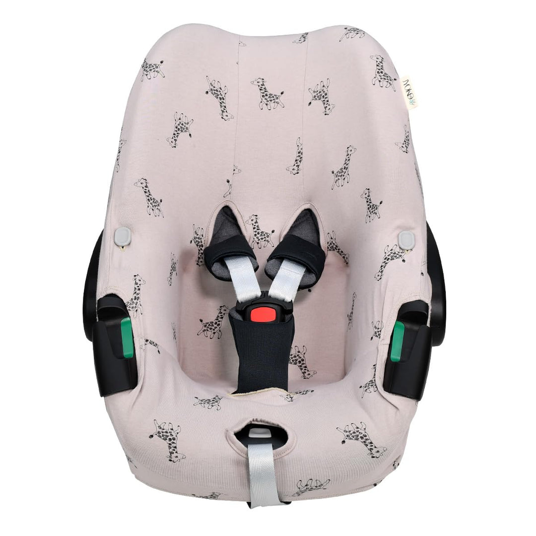 JYOKO KIDS Bezug kompatibel mit Maxi Cosi Pebble 360 Y FamilyFix 360, aus Baumwolle (Giraffe) Giraff
