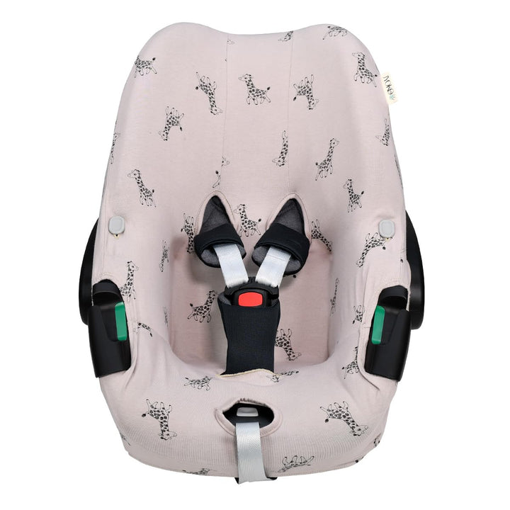 JYOKO KIDS Bezug kompatibel mit Maxi Cosi Pebble 360 Y FamilyFix 360, aus Baumwolle (Giraffe) Giraff