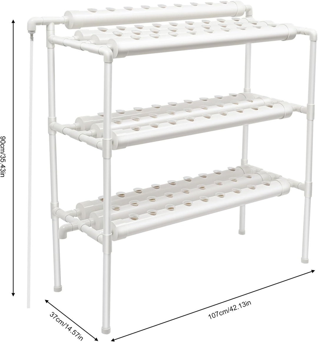 Futchoy Hydroponic Site Grow Kit 108/90 Plant Sites 3 Layer Plant Vegetable Garten Yard Terrasse, fü