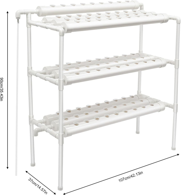 Futchoy Hydroponic Site Grow Kit 108/90 Plant Sites 3 Layer Plant Vegetable Garten Yard Terrasse, fü