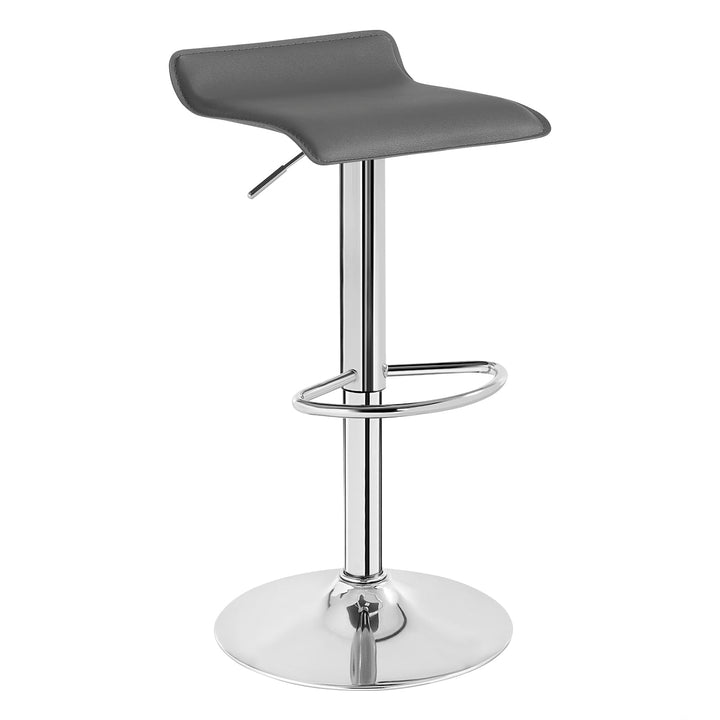 WOLTU BH11gr-1 Design Hocker Barhocker, stufenlose Höhenverstellung, verchromter Stahl, Antirutschgu