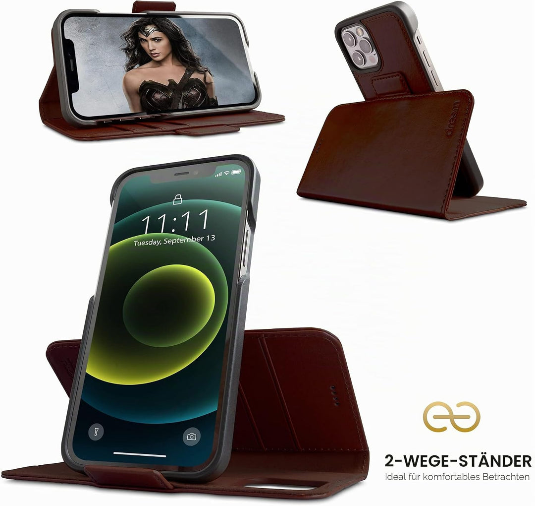 Dreem Fibonacci 2in1 Handyhülle Flipcase für iPhone 12 Pro Max | Magnetisches iPhone Case | TPU Etui