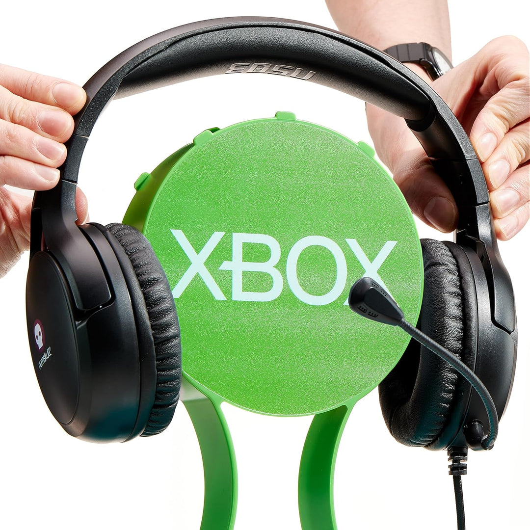 Numskull Offizieller XBOX Grüner Gaming-Schrank, Controller-Halter, Headset-Ständer für PS5, Xbox Se