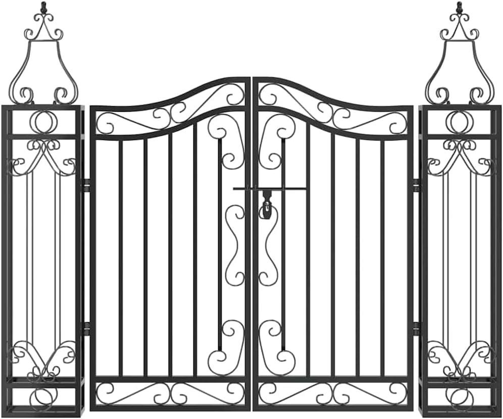 vidaXL Gartentor, Tor für Garten Terrasse, Zauntor mit Bolzenverriegelung, Eisentor Metalltor Aussen