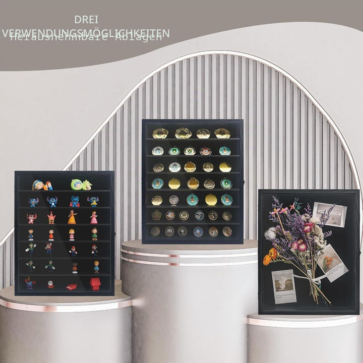 GraduationMall 3D Bilderrahmen mit Abnehmbaren Regalen 40x50cm Tief Objektrahmen zum Befüllen für Mi