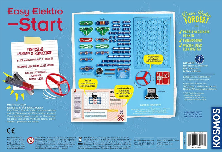 Kosmos 620547 Easy Elektro - Start, Spannende Stromkreise mit Motor und Messgerät erforschen, Experi