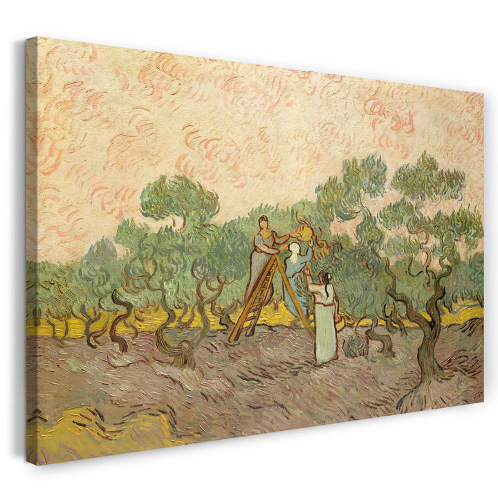 Printed Paintings Leinwand (80x60cm): Vincent Van Gogh - Frauen pflücken Oliven 80x60 cm, 80x60 cm