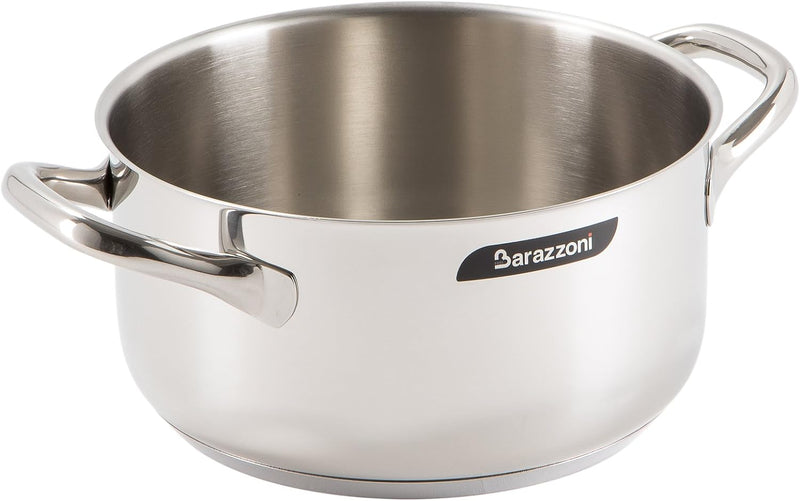 Barazzoni Chef Line Kochgeschirr-Set aus Edelstahl (6-teilig, Pfannen: 16, 20 und 24 cm, Deckel: 16,