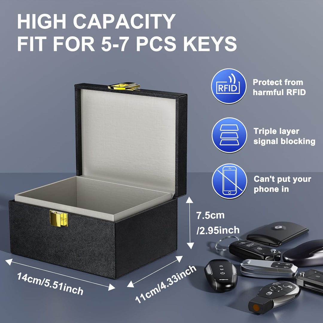 lanpard Keyless Go Schutz Autoschlüssel Box, Keyless Go Schutz Faraday Box für Sicheren Schutz, Kred