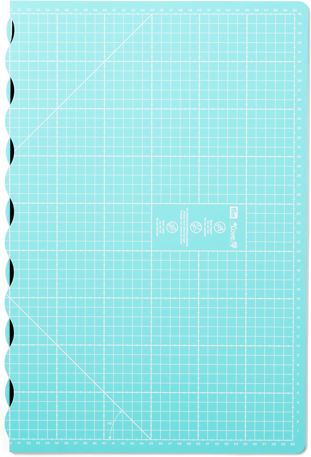 Prym Schneidematte, 45 x 60 cm Gesamtfläche, 30 x 45cm gefaltet Single, Single