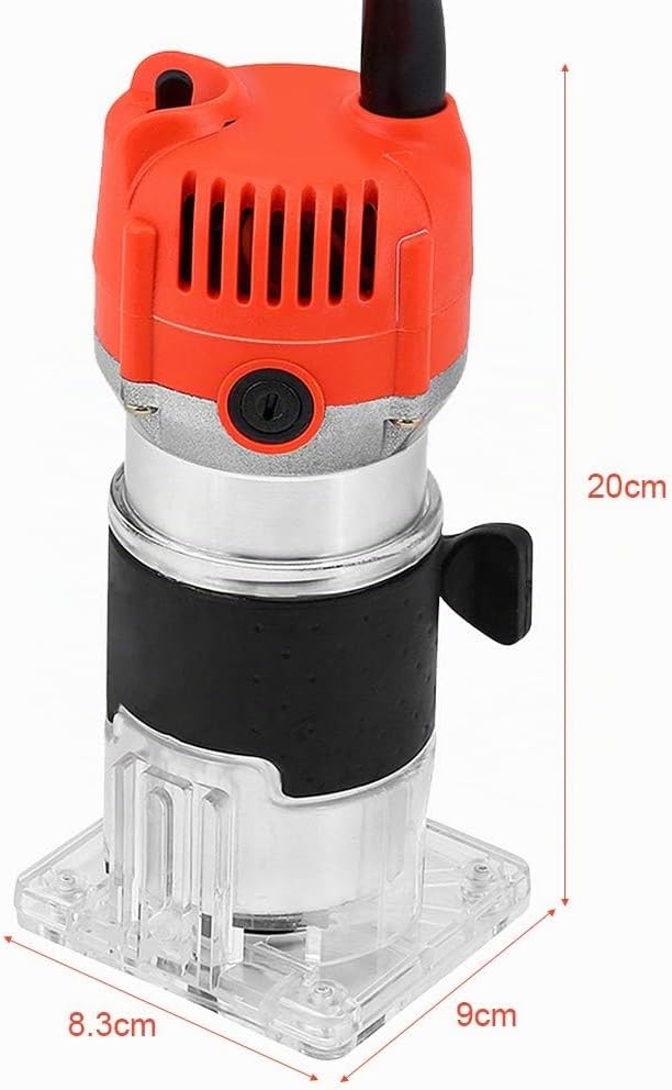 Elektrik Kantenfräse, 580W 30000R/MIN, 220V Elektrische Oberfräse mit Transparenter Grundkantenführu