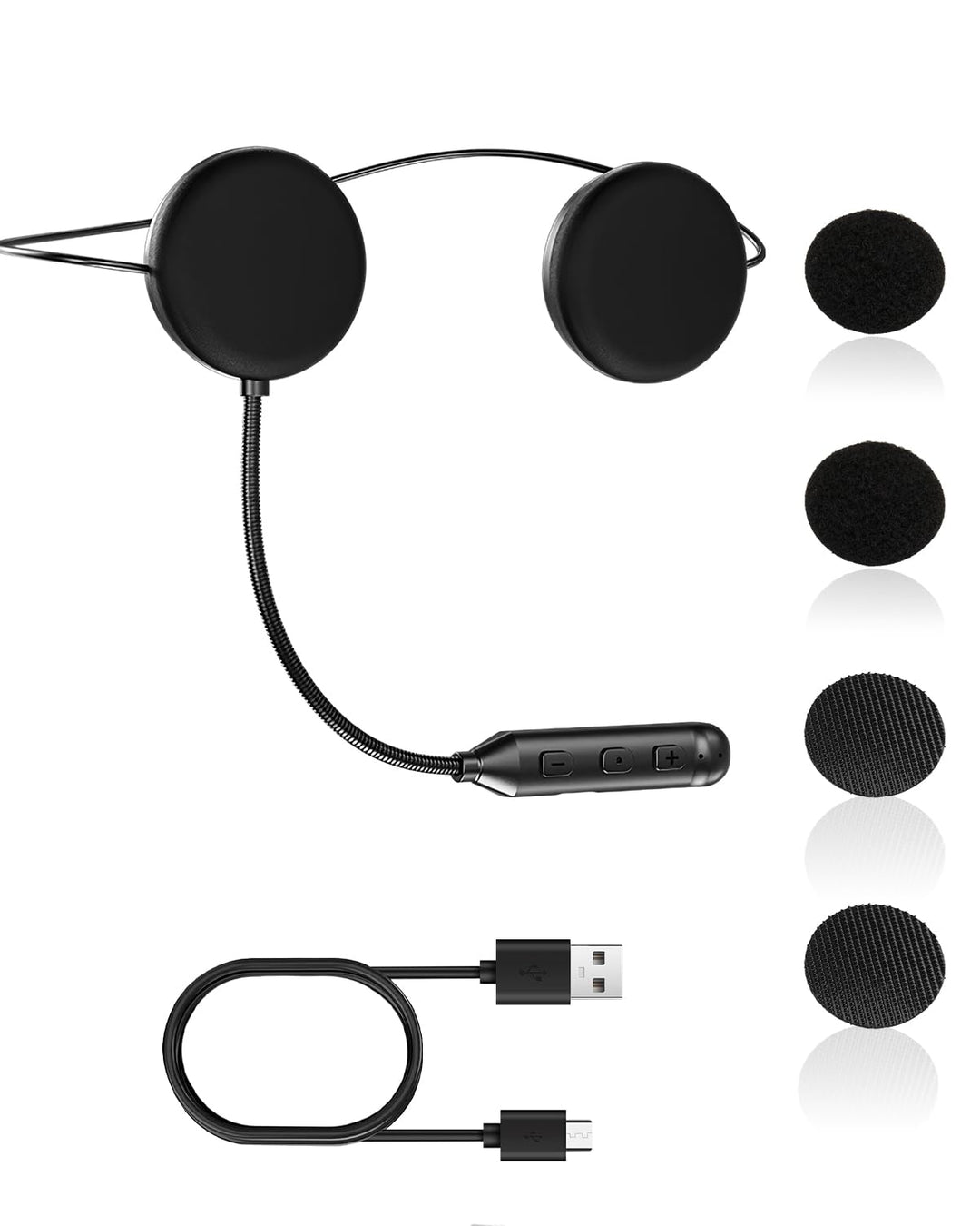 Bluetooth-Headset für Motorradhelm, Bluetooth-Kopfhörer mit 16 Std. Akkulaufzeit, Freisprecheinricht