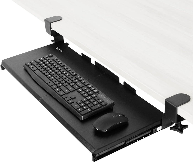 VIVO Large Keyboard Tray Under Desk Pull Out with Extra Sturdy C Clamp Mount System,27 (33 Including