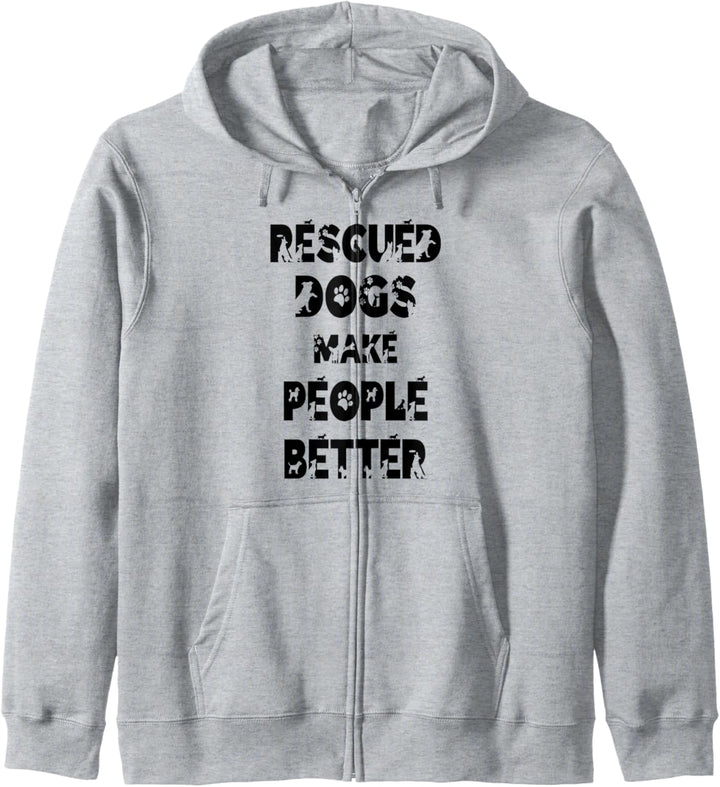 Gerettete Hunde machen Menschen bessere Tierrechte Kapuzenjacke