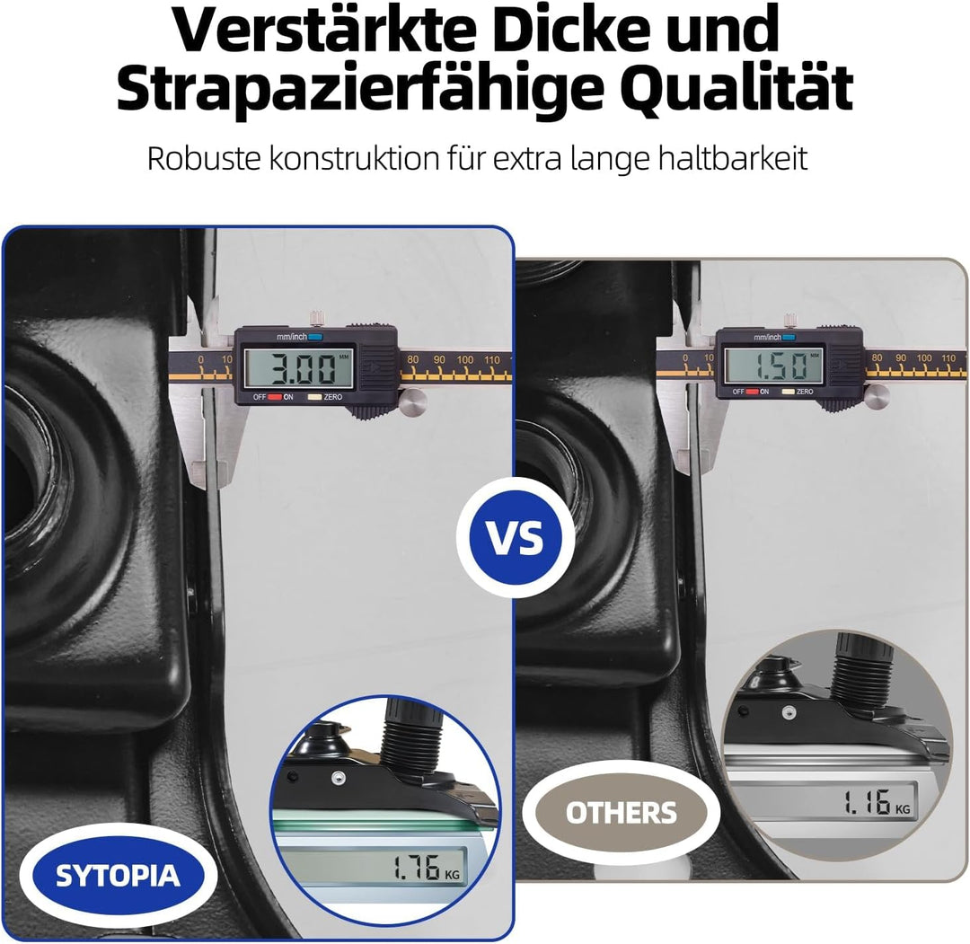 Sytopia Metall Sitzmechanik für Bürostuhl, 227kg Bodenplatte mit 6" x10,2 Löchern, Wippfunktion & Hö