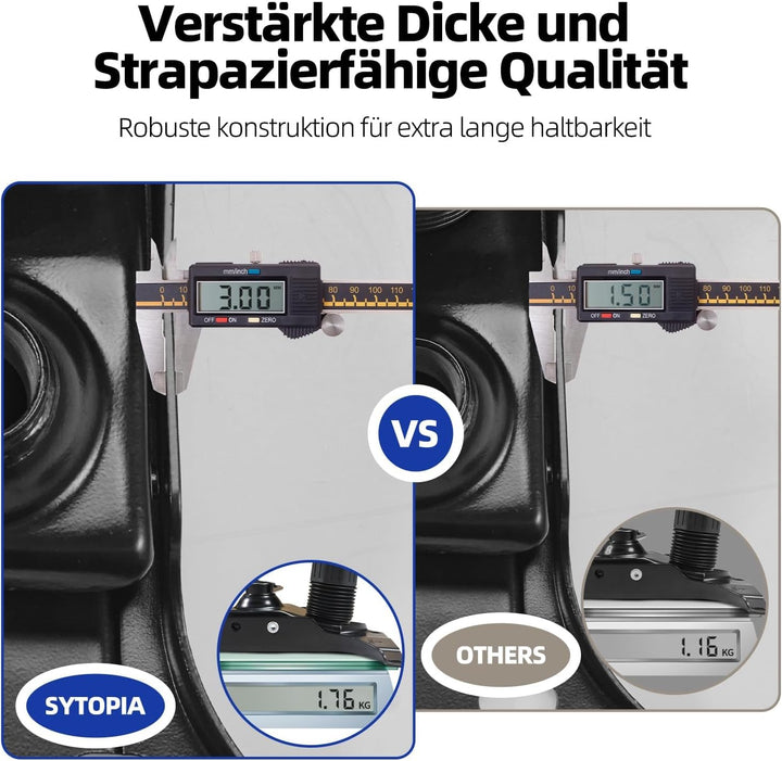 Sytopia Metall Sitzmechanik für Bürostuhl, 227kg Bodenplatte mit 6" x10,2 Löchern, Wippfunktion & Hö