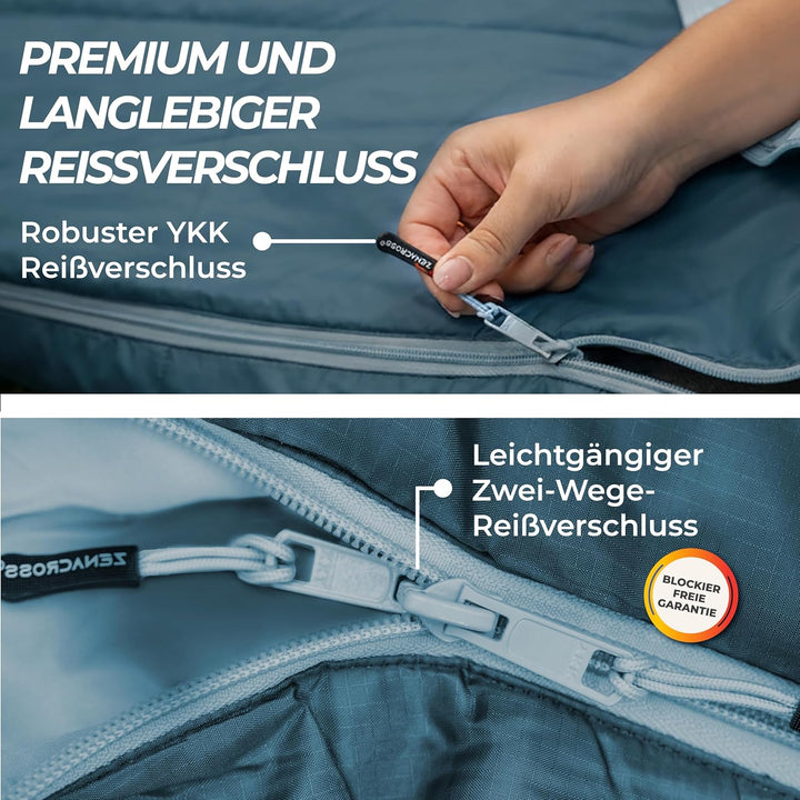 Schlafsack Erwachsene - Sommerschlafsack Kleines Packmass & Ultraleicht - Mumienschlafsack für Campi