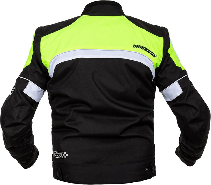 A-pro Motorradjacke für Damen, Nylon, Oxford, Thermoweste, reflektierend S Neon, S Neon