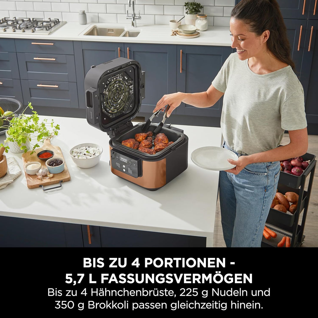 Ninja Speedi Multikocher, 5,7L, 10-in-1 Multicooker, Airfryer Heissluftfritteuse, Slow Cooker Langsa