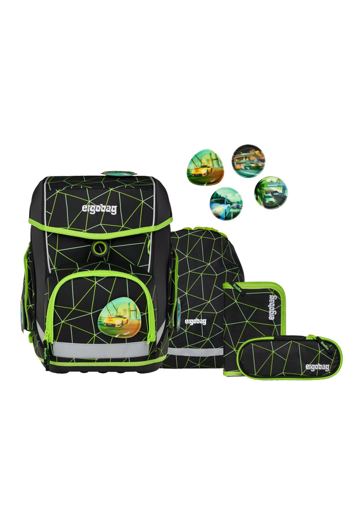 ergobag cubo Set ergonomischer Schulranzen, Vorgänger-Kollektion, klassisch 5-teilig 1. Klasse Grund