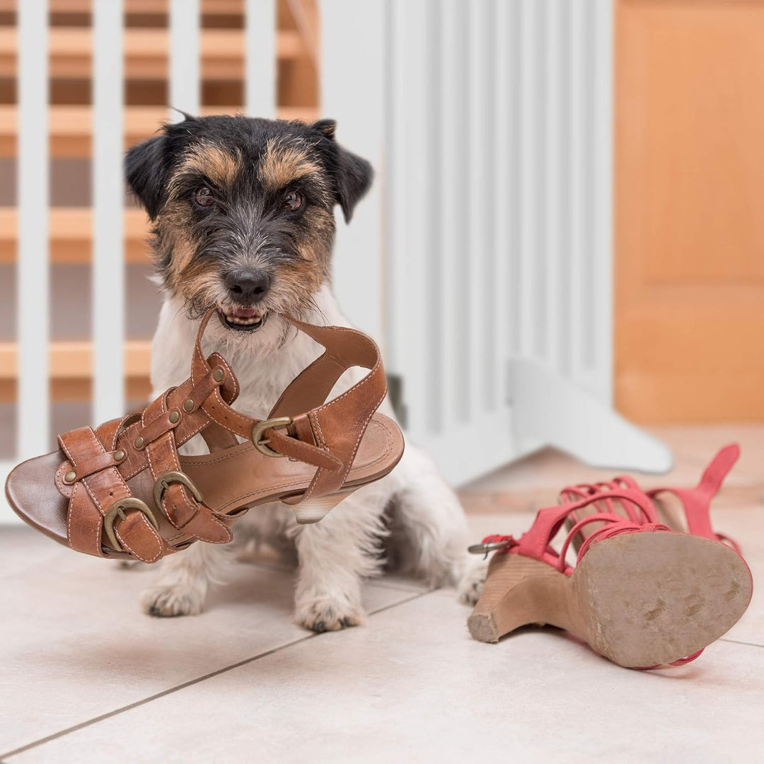 Relaxdays Absperrgitter, verstellbares Schutzgitter für Hunde, Kinder Absperrgitter, Kamin & Ofen, M