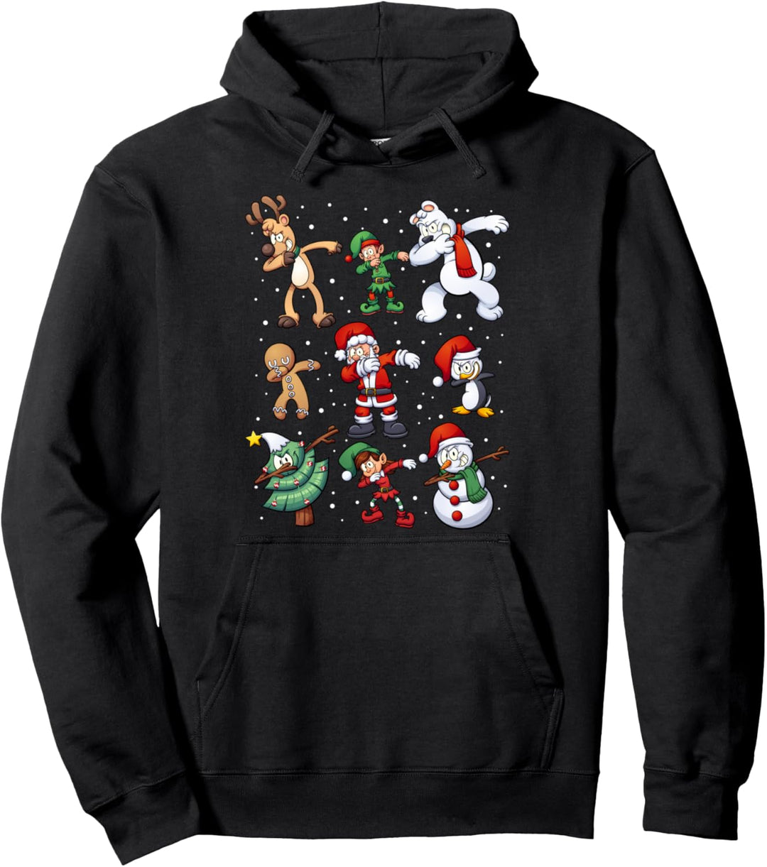Weihnachten Dabbing Weihnachtsmann Kinder Männer Geschenk Pullover Hoodie