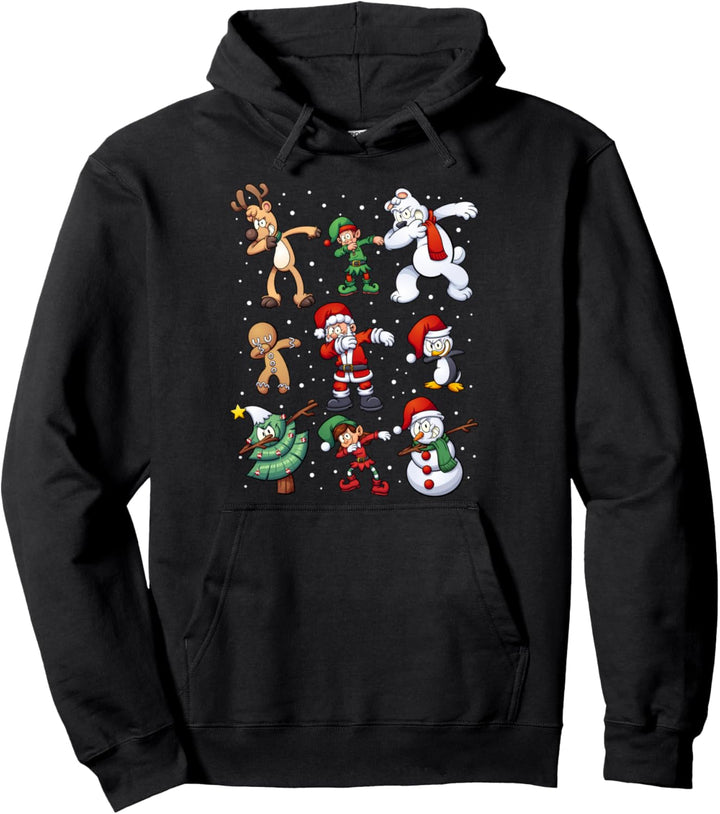Weihnachten Dabbing Weihnachtsmann Kinder Männer Geschenk Pullover Hoodie