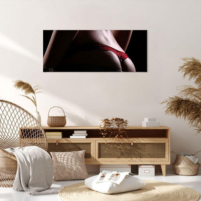 Wandbilder Dekoration Wohnzimmer Frau Körper String Panorama Bilder auf Leinwand 120x50cm Leinwandbi